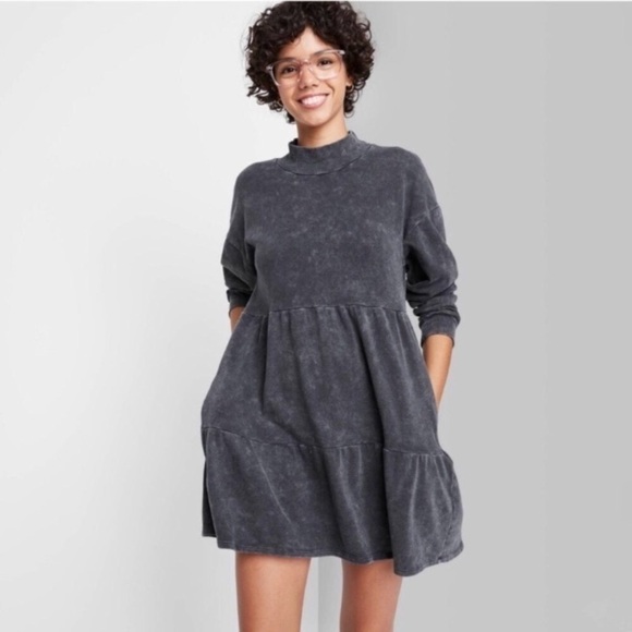 wild fable Dresses & Skirts - Wild Fable Black Sweatshirt Dress